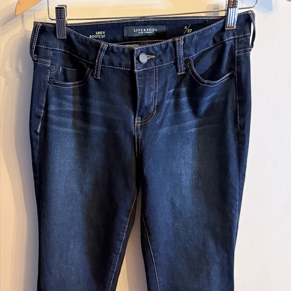 Liverpool Lucy Bootcut Jeans Dark Wash Size 4/27 Excellent Condition